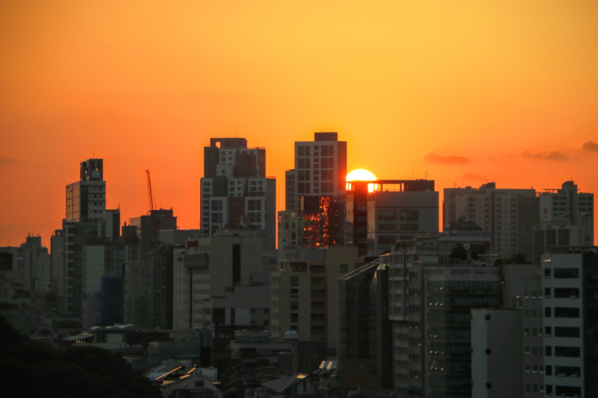 Sunset over Seoul, South Korea