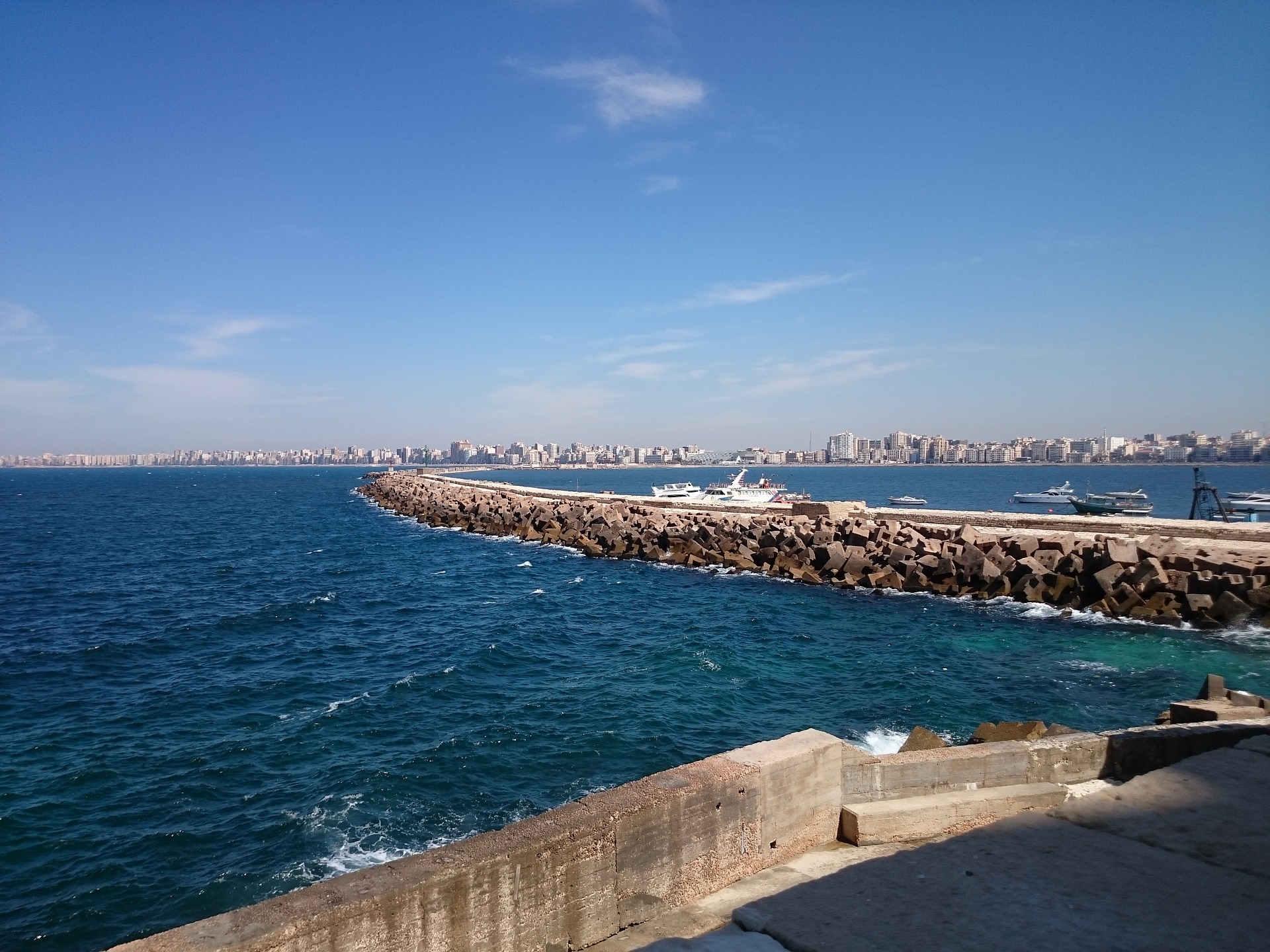 Harbor in Alexandria, Egypt