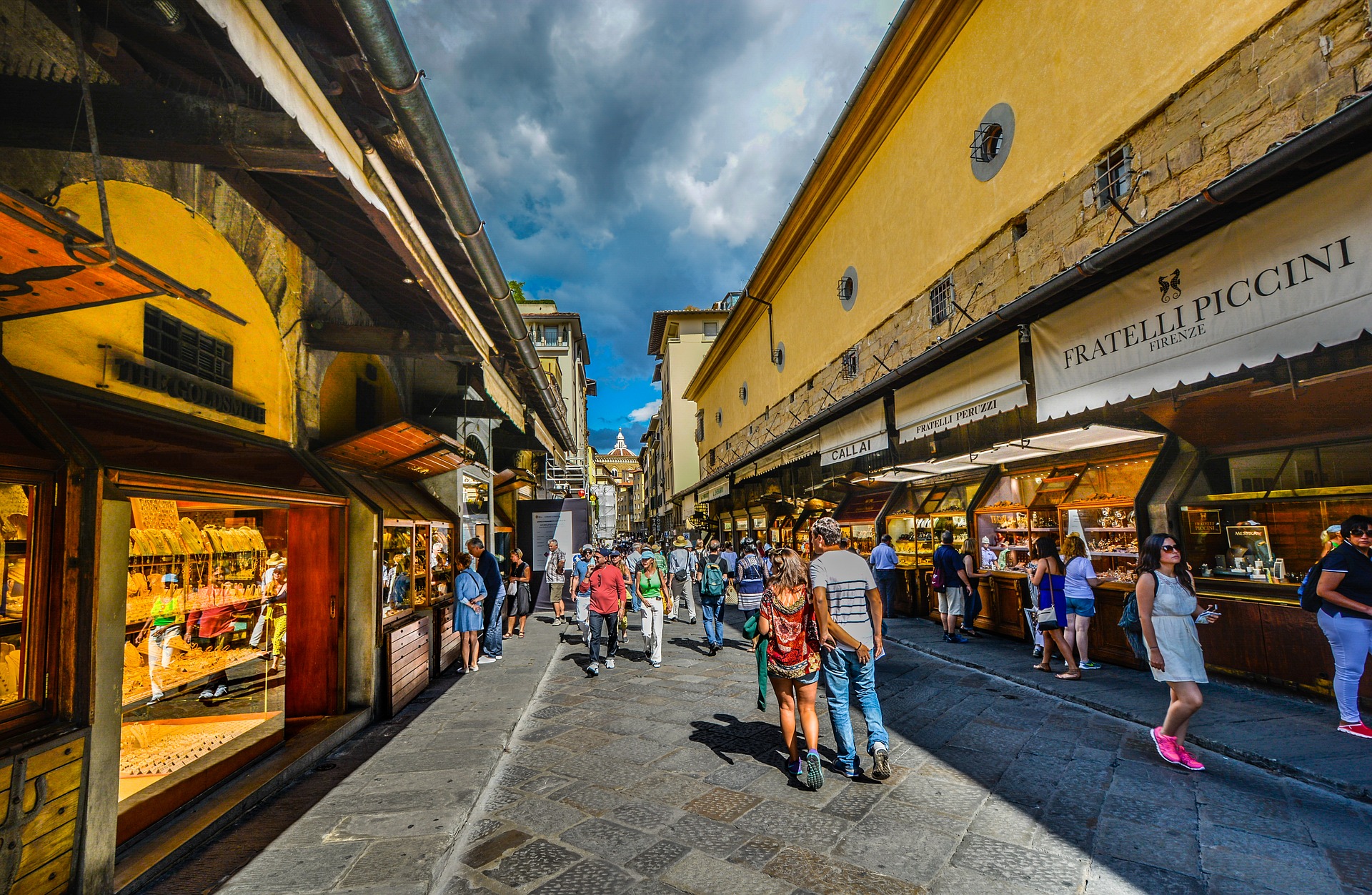 Shops on the Ponte Vecchio, Florence, Italy