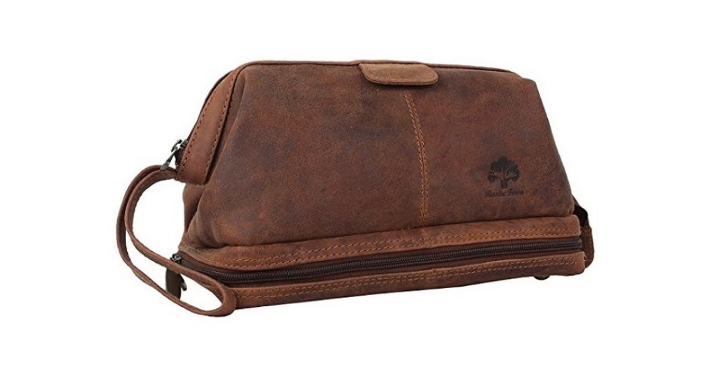 Handmade Buffalo Genuine Leather Toiletry Bag Widest