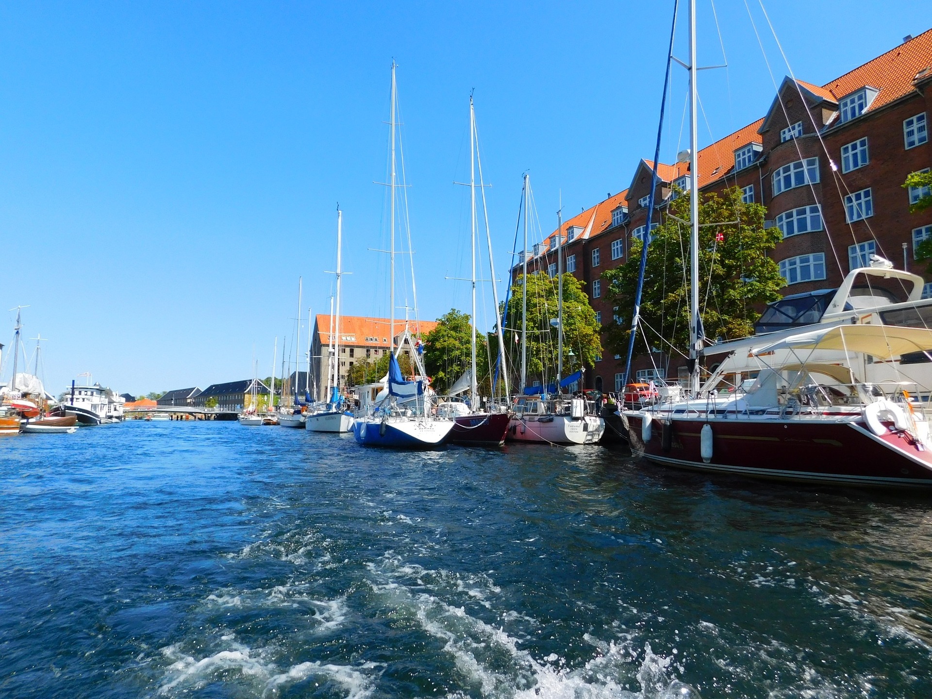 Boats in Copenhagen, Denmark