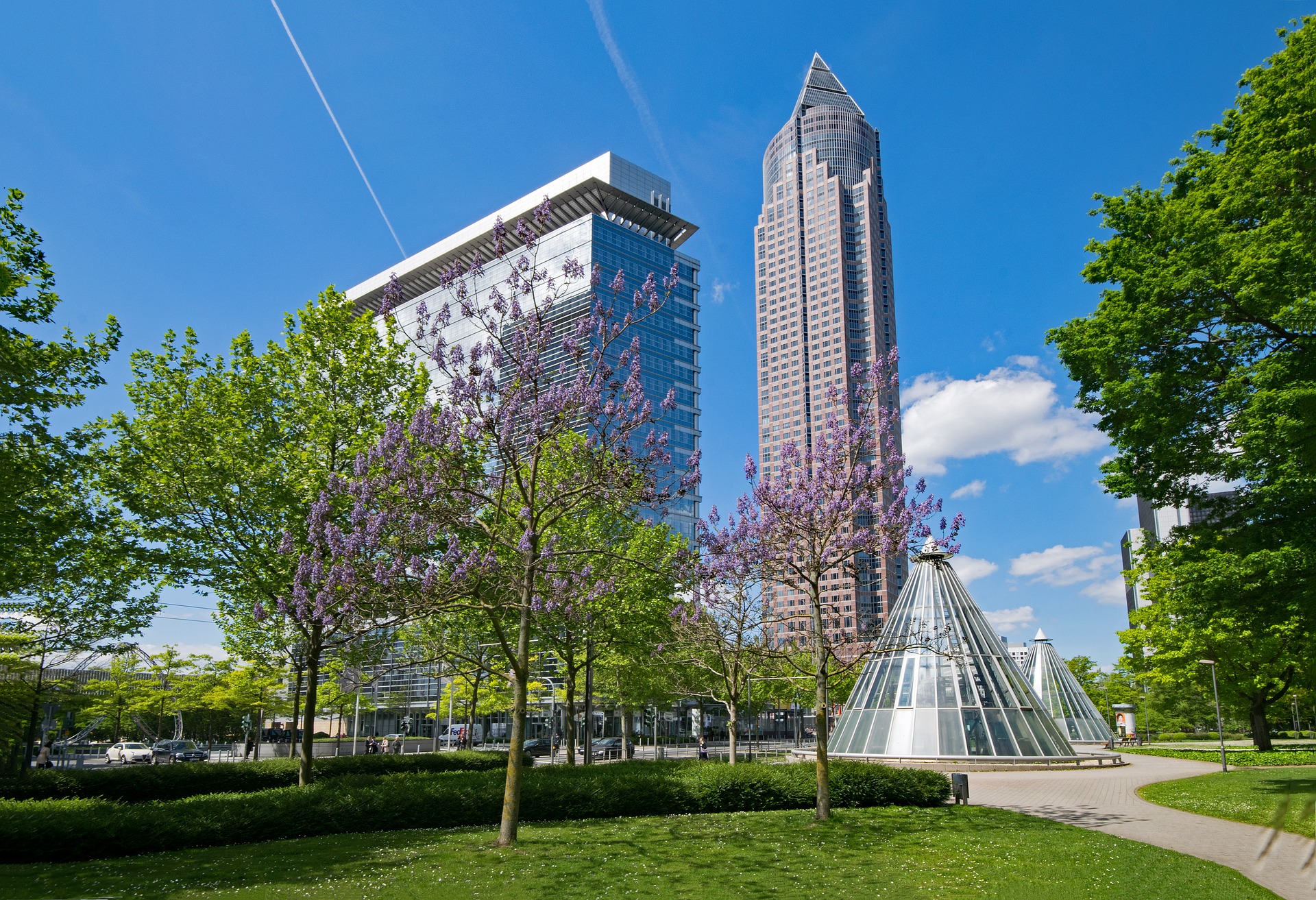 MesseTurm, skyscraper in Frankfurt, Germany