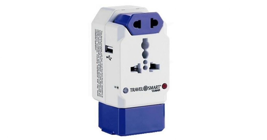 Travel Smart by Conair All-in-One Adapter with USB Port - Widest - Travel Smart All In One Adapter With Usb