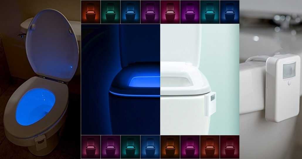 LumiLux Advanced 16Color Motion Sensor LED Toilet Bowl Night Light