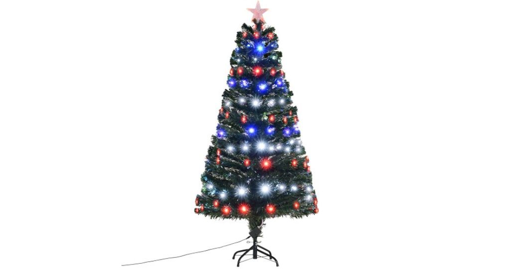 5 Foot Tall LED Light Up Artificial Christmas Tree Widest
