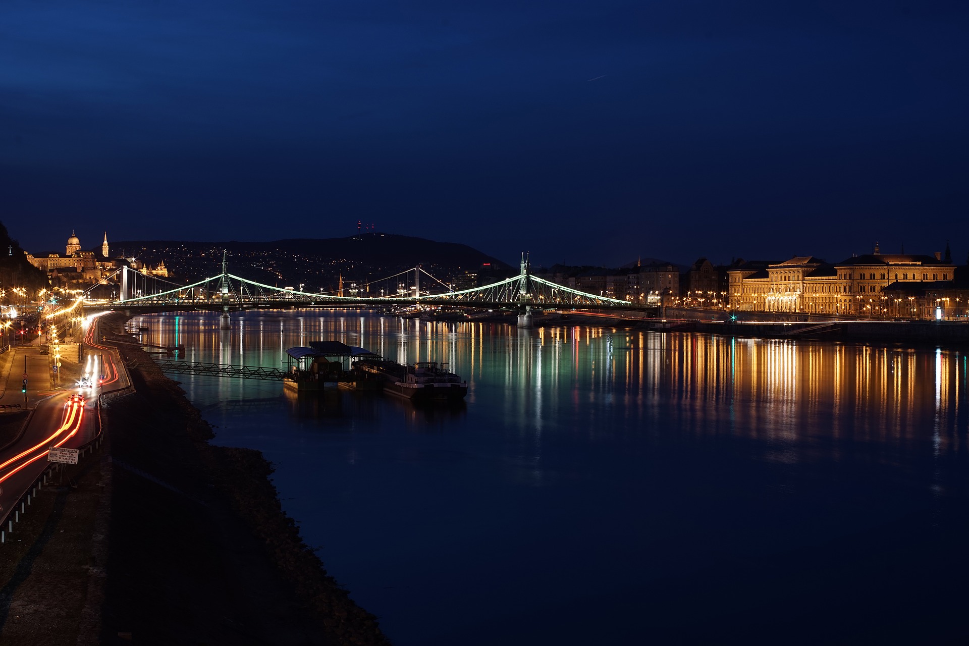 Budapest, Hungary at night