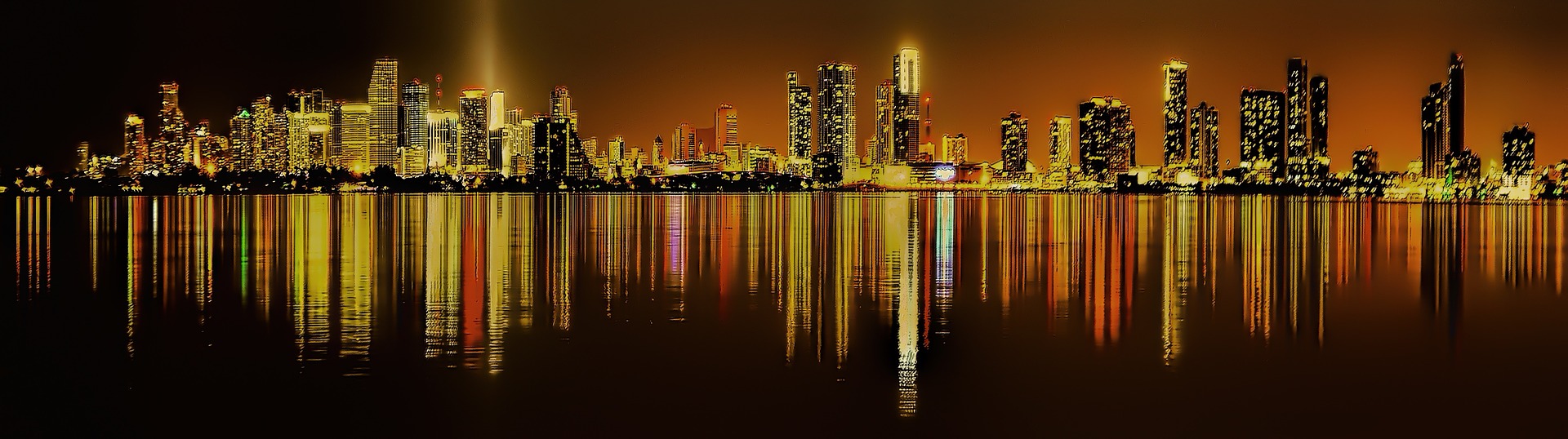 Downtown Miami, Florida at night