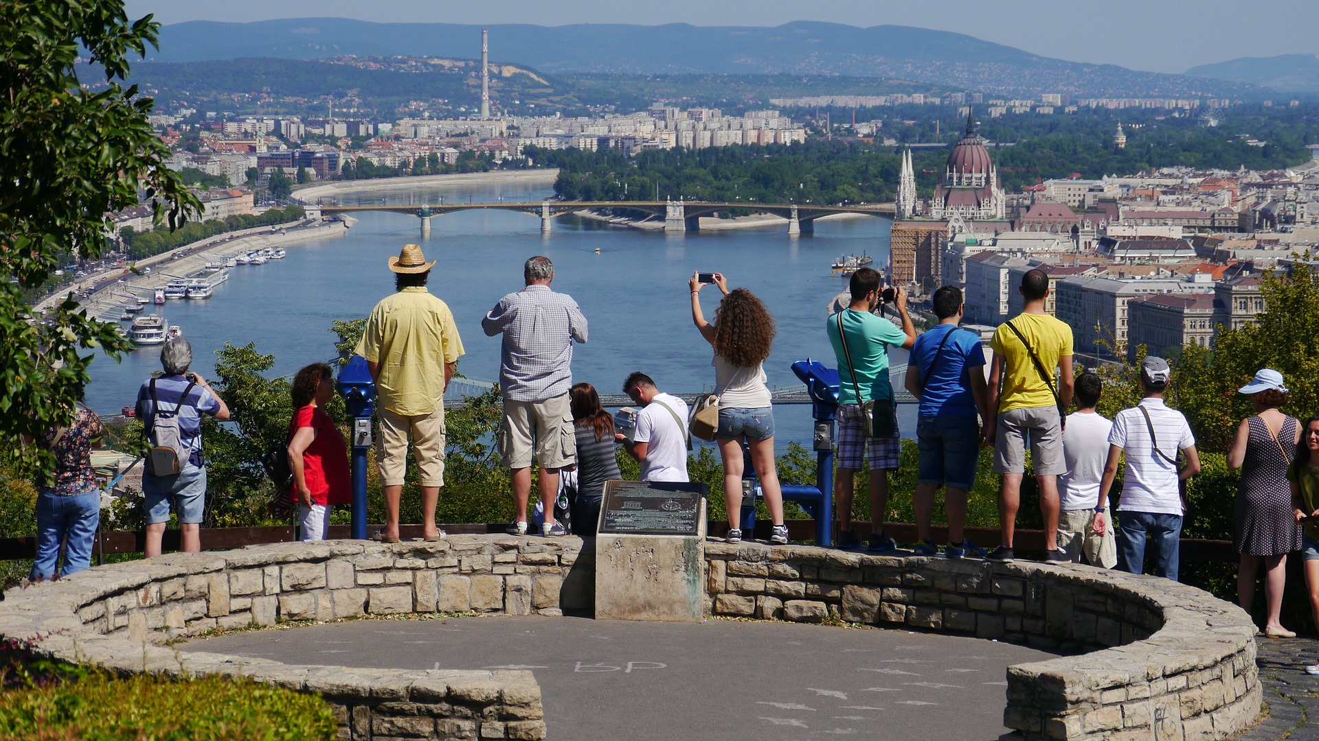 Gellért Hill, overlooking the Danube River in Budapest, Hungary