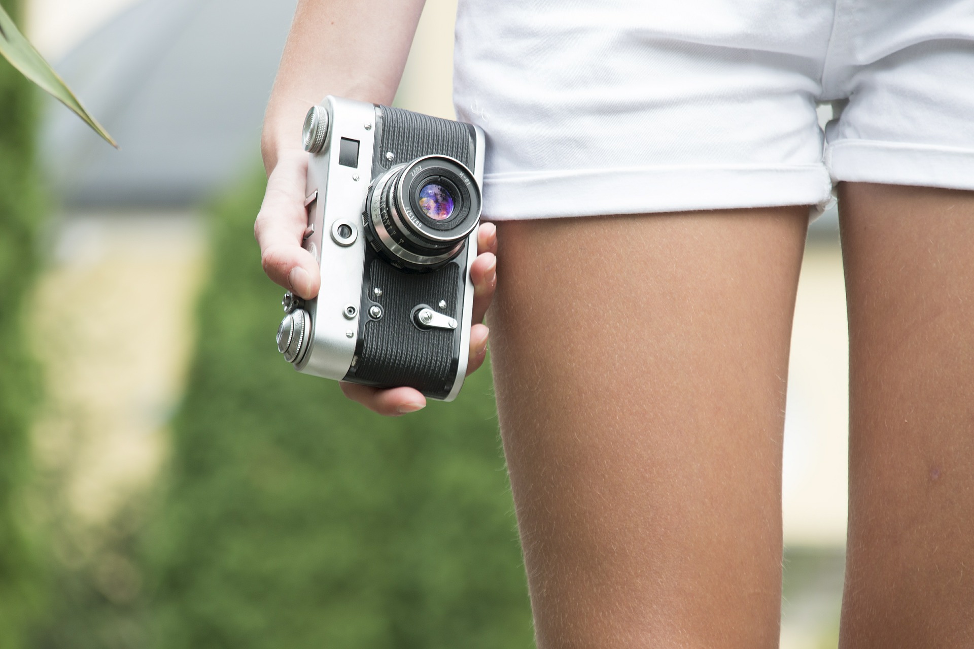 Girl holding camera