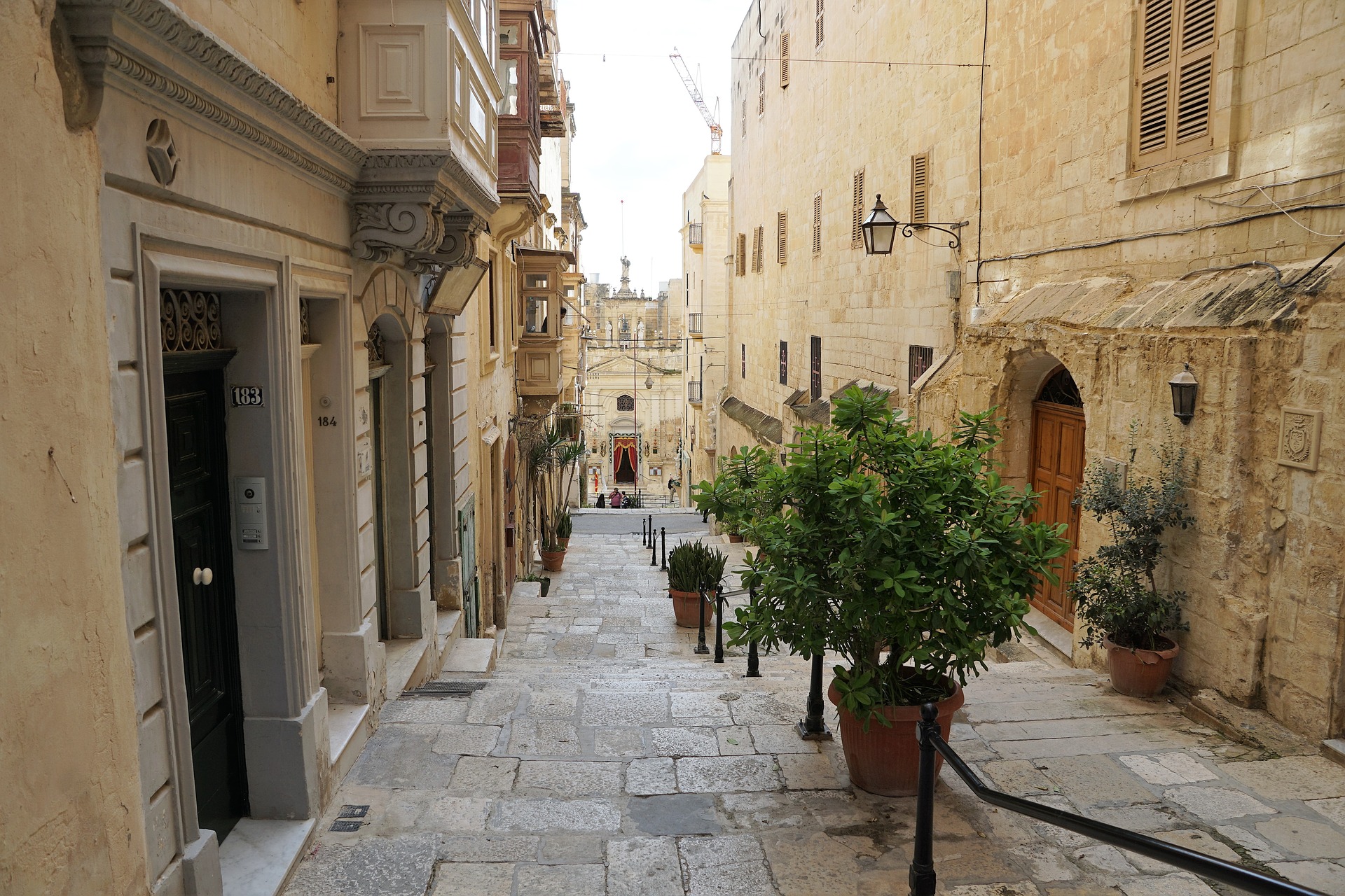Road in Valletta, Malta