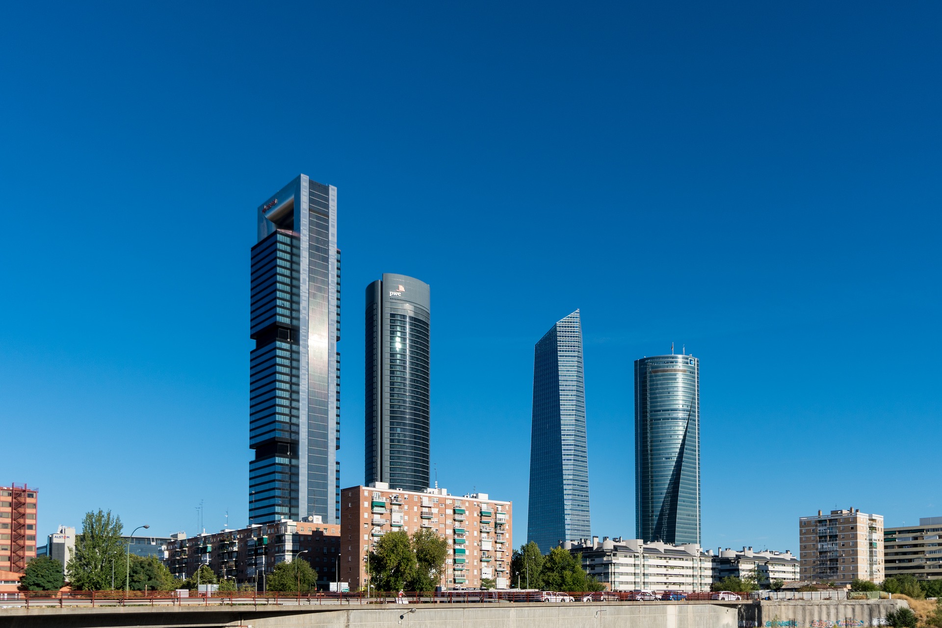 Skyscrapers in Madrid, Spain