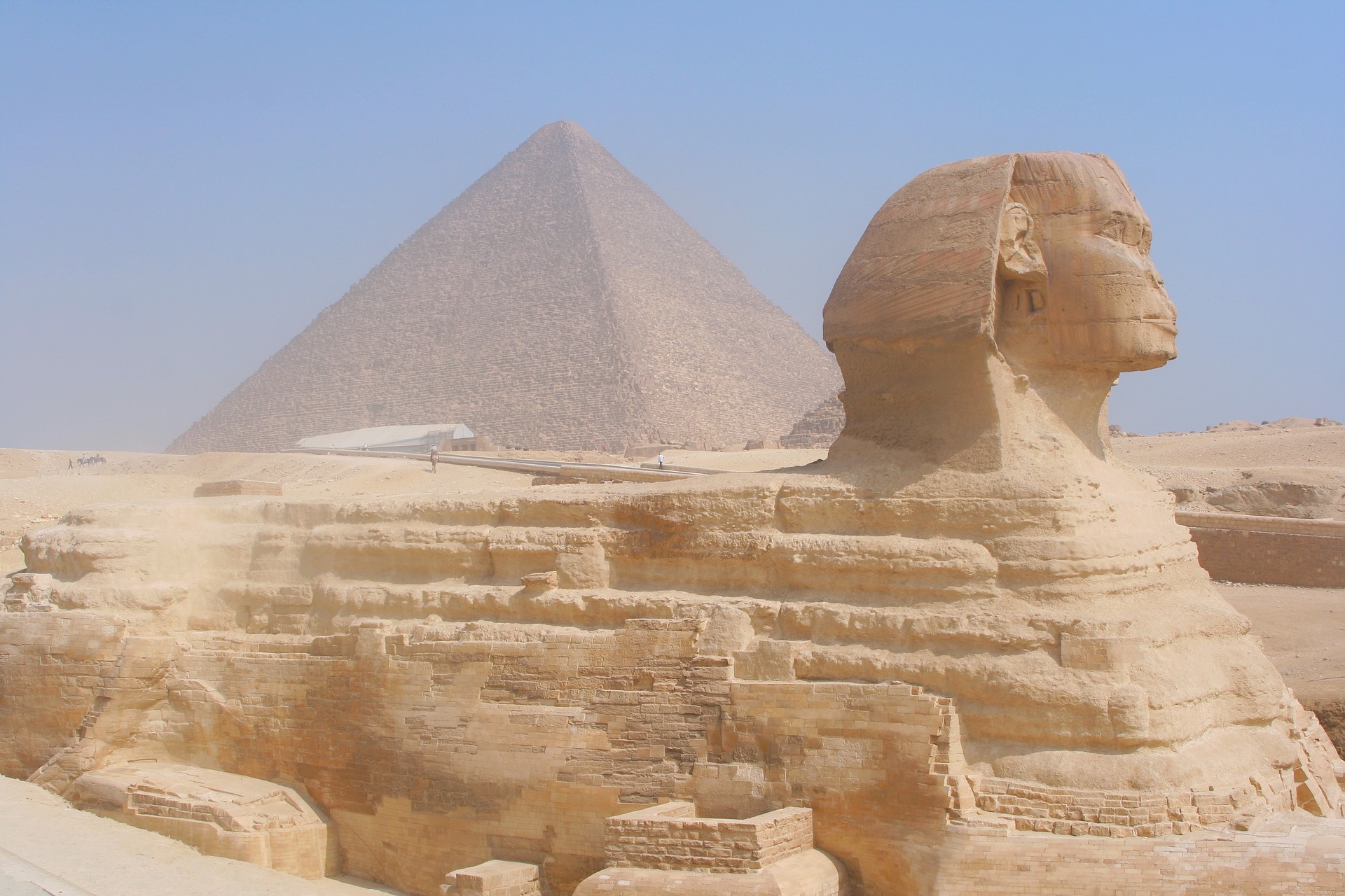 Sphinx at the Pyramids at Giza, Egypt