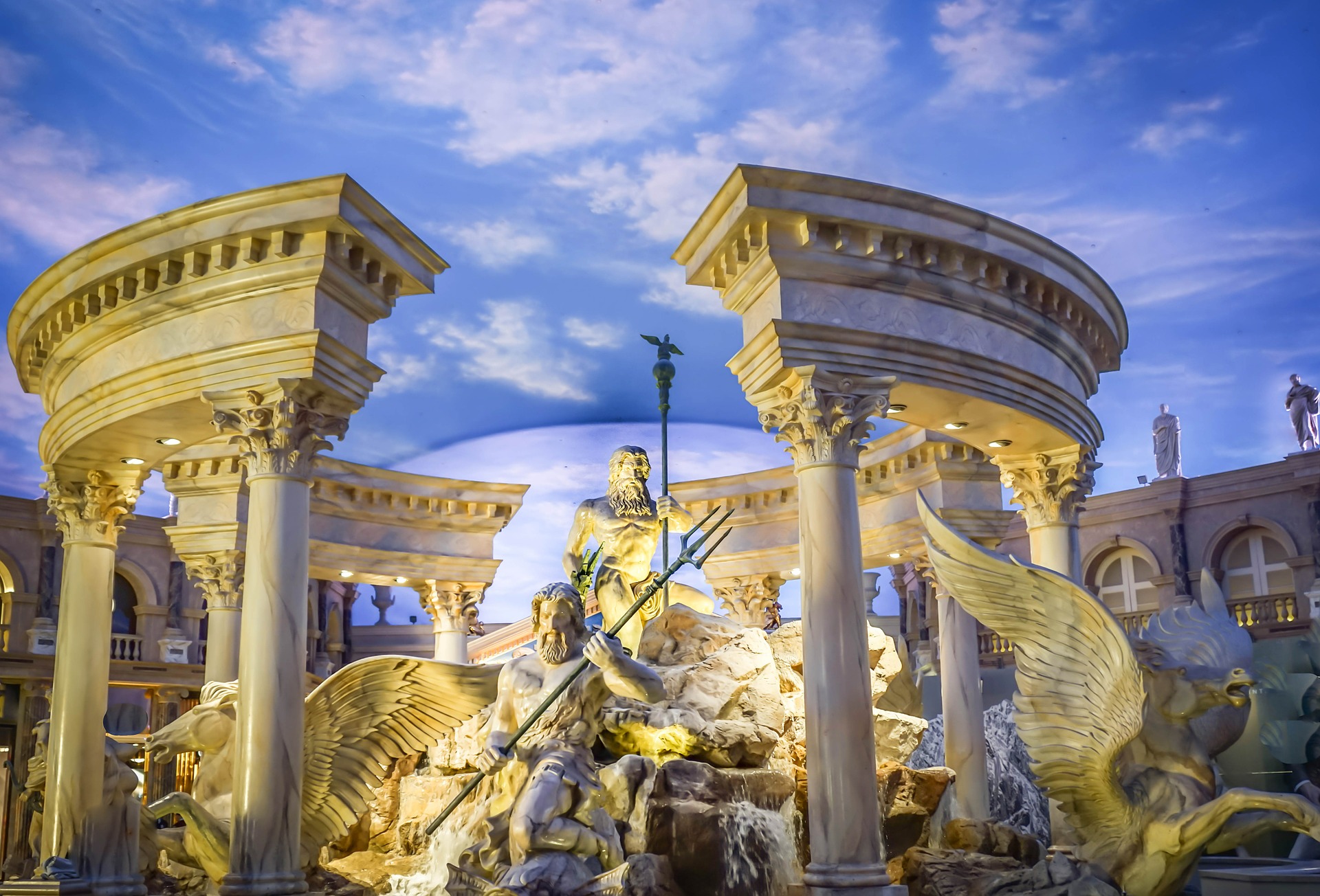 Statues in Forum Shops at Caesars Palace Las Vegas
