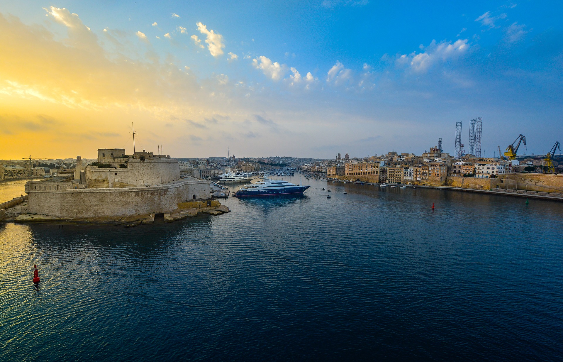 Sunrise in Valletta, Malta