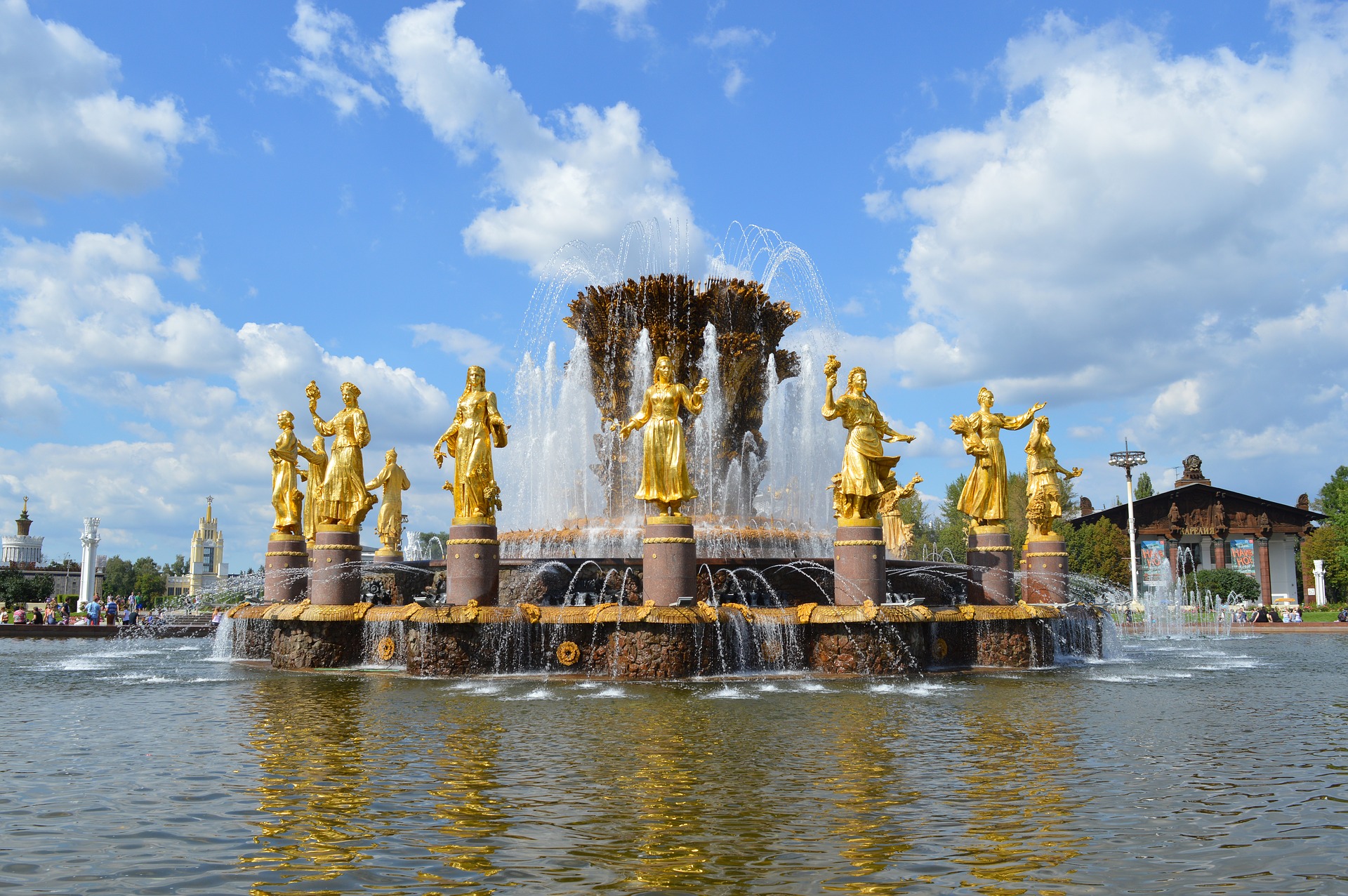 The People’s Friendship Fountain (also known as Friendship of Nations), Moscow, Russia