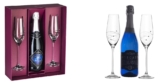Barski Handmade Glass Set of 2 Champagne Flutes