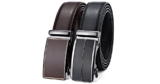 Bulliant Formal Leather Ratchet Belt Set For Men In Gift Box