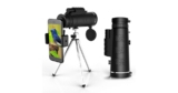 High Powered Monocular with Smartphone Adapter and Tripod