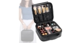 Vasker Waterproof Leather Travel Makeup Bag