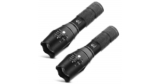 Ultra Bright LED Tactical Flashlight with Adjustable Focus (2 Pack)